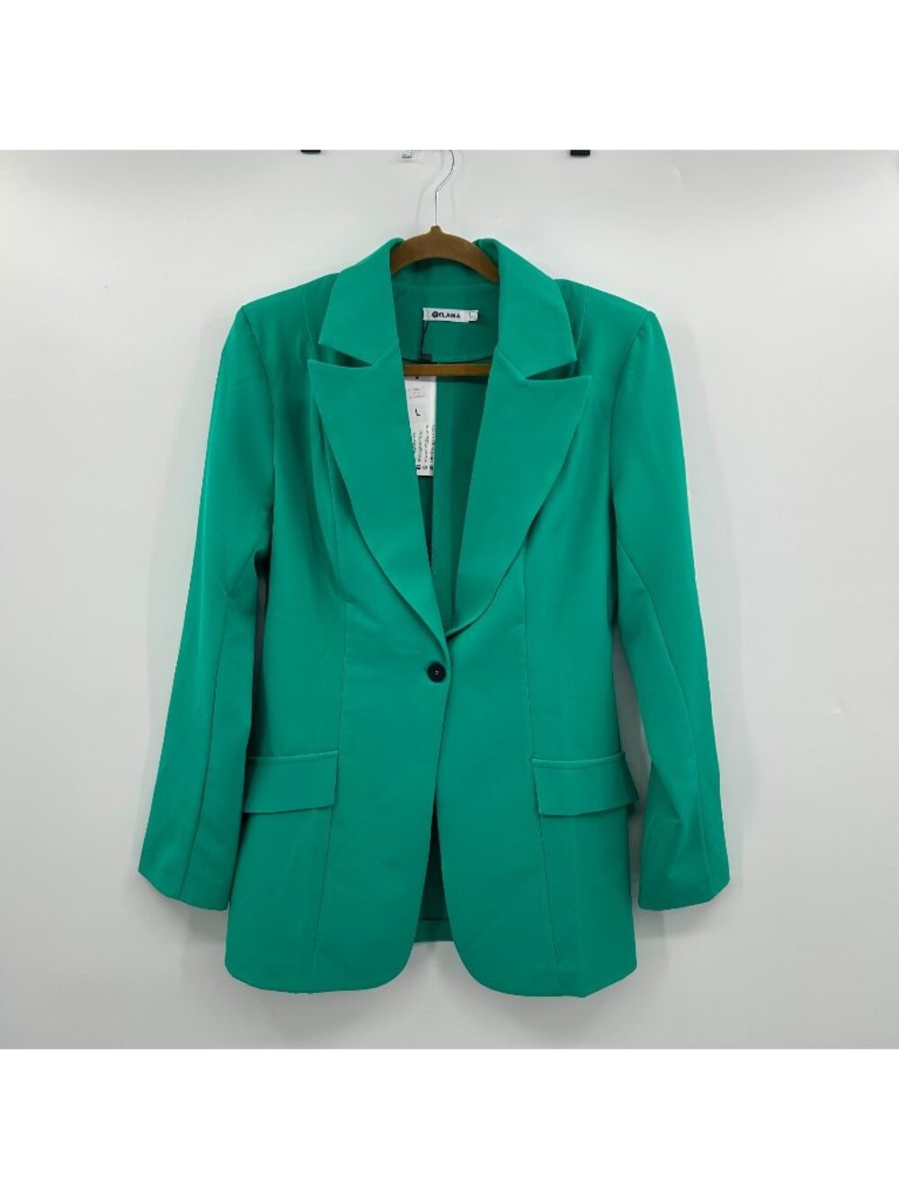 Elagia Tailored Blazer Jacket Women's Size Large Mint Green Single Button NWT